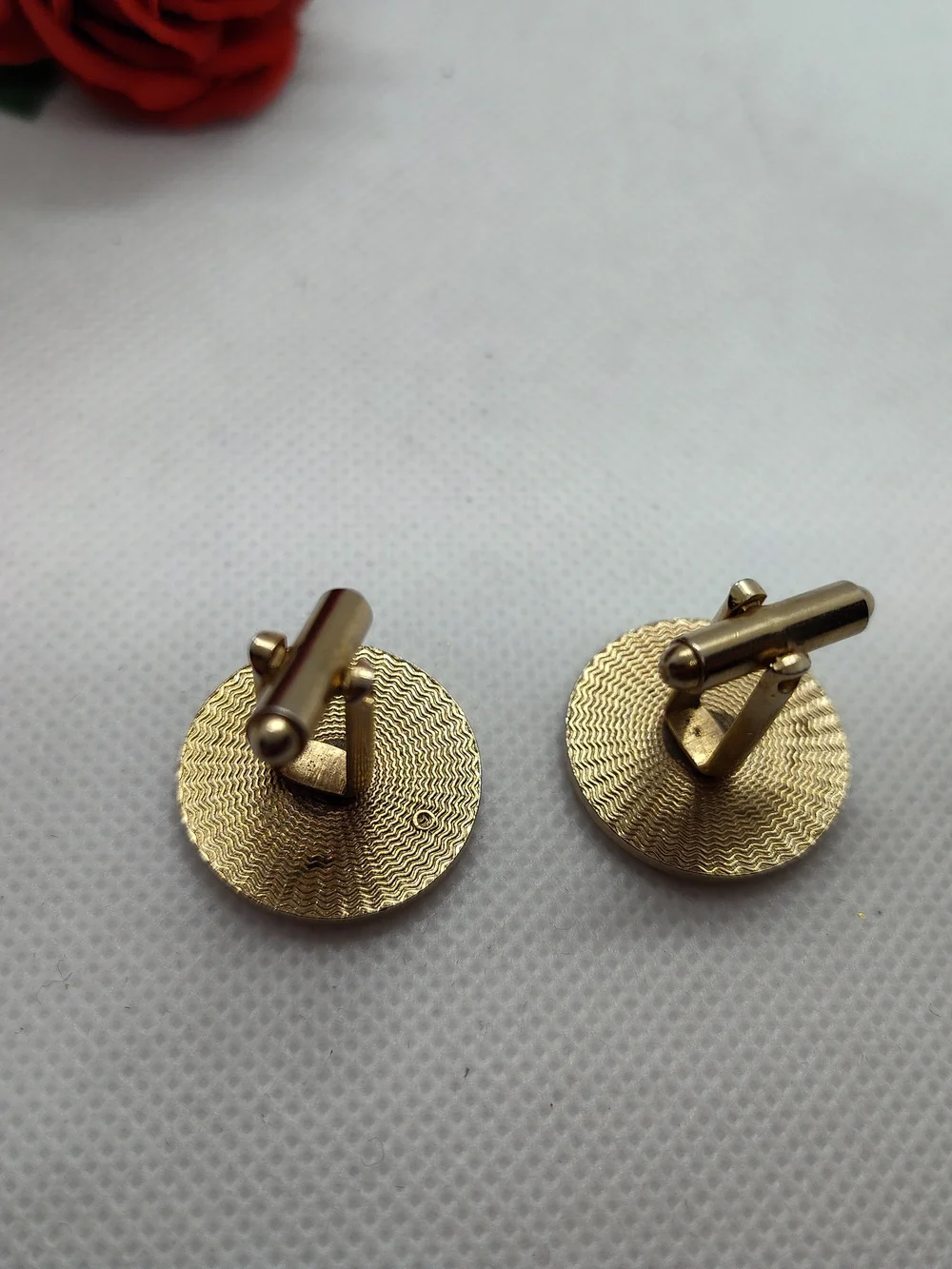 Vintage Equestrian Horse Head Enamel Cufflinks in Brown and White